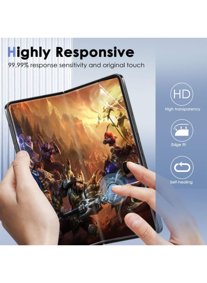 Muzz حماية شاشة لجهاز سامسونج جالكسي فولد 7، مقاومة للخدوش، وضوح عالي (مجموعة من 3)  - Image 5