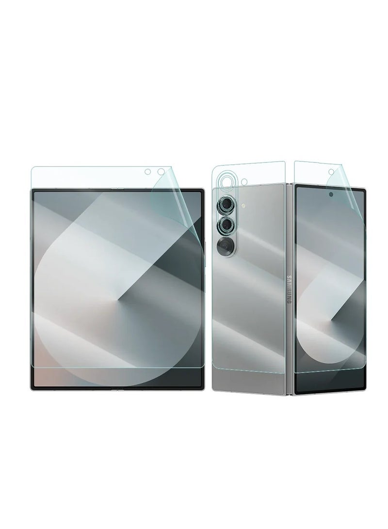 Muzz حماية شاشة لجهاز سامسونج جالكسي فولد 7، مقاومة للخدوش، وضوح عالي (مجموعة من 3)  - Image 2
