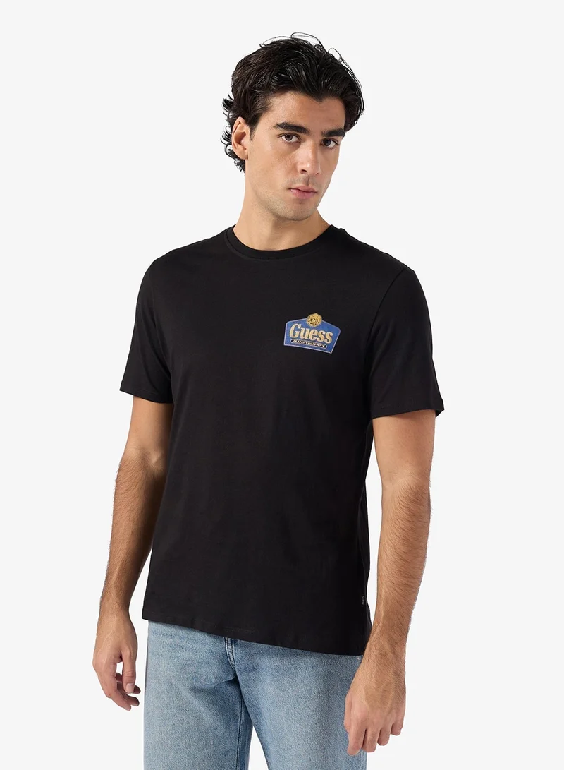 GUESS Short Sleeve Crew Neck Royal T-Shirt