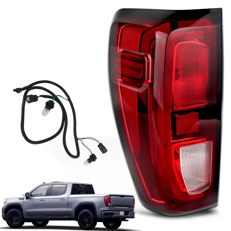 KNSPEC Halogen Tail Light Assembly Compatible with 20192025 Sierra 15002500 HD3500 HD Halogen Brake Light Taillight Left Driver Side GM2800309 849687361924 Sierra 1500 Left Driver Side