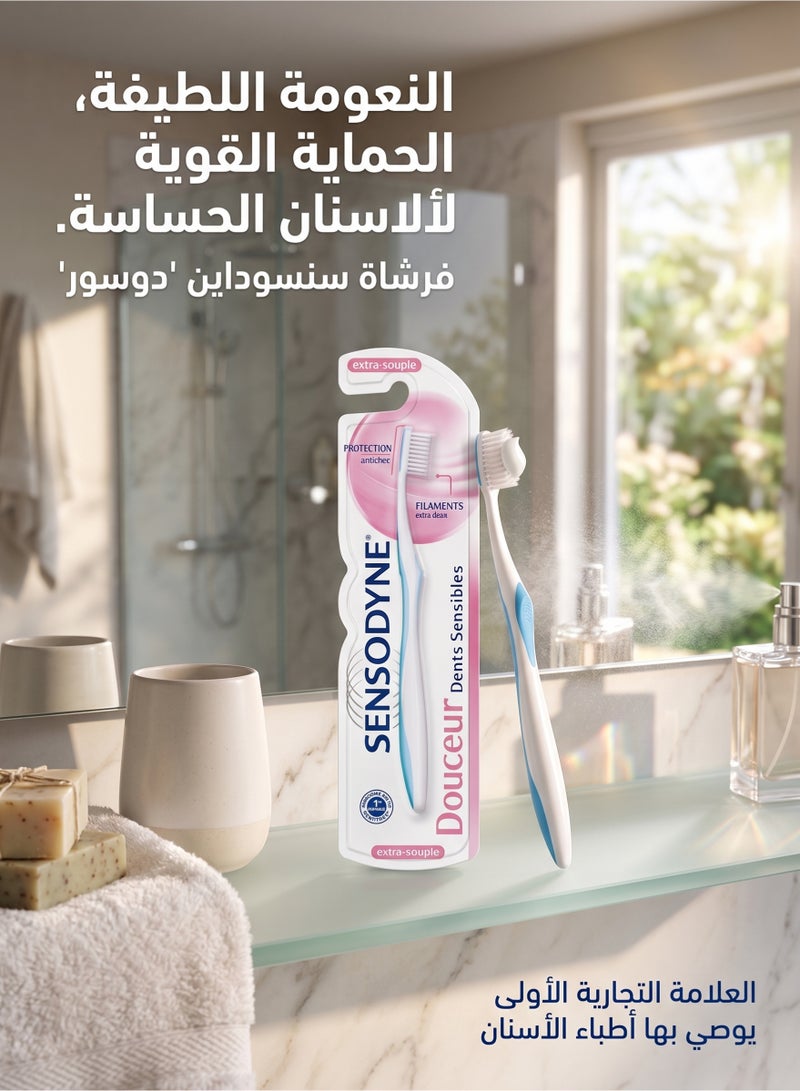 سنسوداين فرشاة أسنان سنسوداين دوسيور ناعمة جداً للأسنان واللثة الحساسة - Image 3