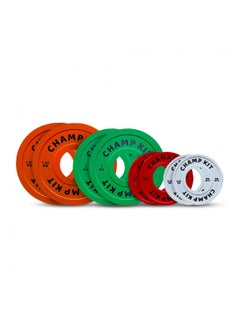 Gym Micro Plates Set of 4 Pairs 0.25 to 1.25 Kilograms. 8 Pieces Fractional Weight Plates in Different Colors, Mini Olympic Weight Plates Set for Various Exercises