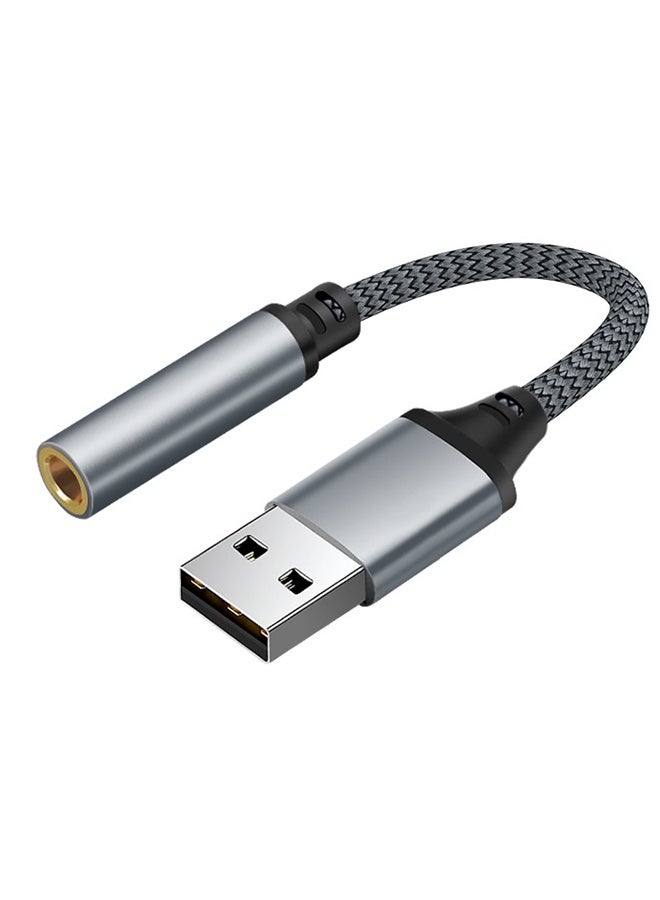 USB to 3.5mm Jack Audio Adapter - USB to Headphone and Microphone Jack | USB Sound Card | External Sound Card | External Sound Card Compatible with , Laptop - Image 1