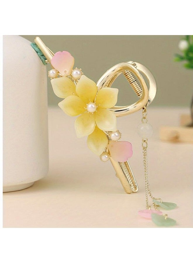 Calyrex Metal Flower Hair Claw Clips, Large Hair Clips, Lightweight and Non-Slip, Metal Big Hair Clamp, Fashion Hair Accessories for Women and Girls Thick Hair & Thin Hair - Image 1