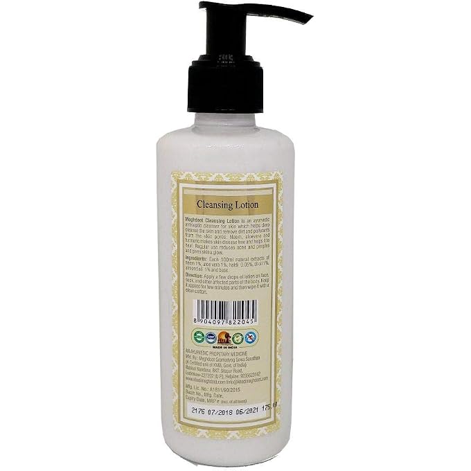 Meghdoot KHADI Cleansing Lotion with Extract of Neem and Aloevera (210 Ml) - Image 2