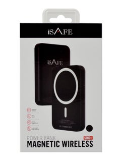 iSAFE Magnetic Wireless Power Bank 5000Mah Black Isafe  - Image 3