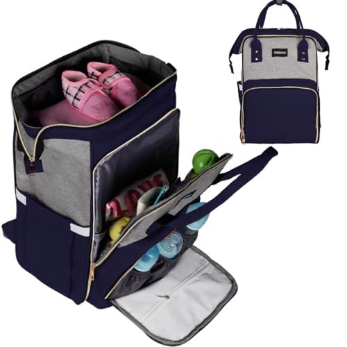 MAMMA Dual Partition Diaper Bag for Mothers for Travel, Baby Bag for Mother Travel,16 Pockets Diaper Bags for Mom and Hospital Bag for Delivery Women,Unisex Baby Diaper Bag with 9 Month Warranty - Image 1