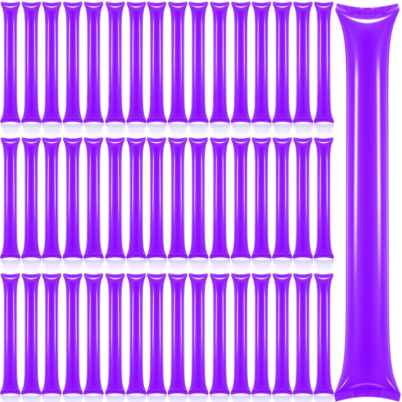 Civaner 48 Pcs Thunder Stick Team Spirit Boom Stick Cheering Accessories Cheerleading Spirit Noise Maker Plastic Clapper Inflatable Noise Maker Sports SupplyPurple - Image 2