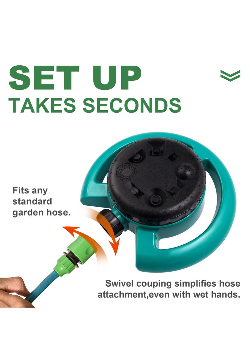 كاست ويف رشاشات العشب، رشاشات مياه للعشب، رشاشات للفناء، رشاش برجي بثمانية أنماط للمساحات الصغيرة، رشاشات فناء متعددة الأغراض لري عشب الحديقة - Image 3