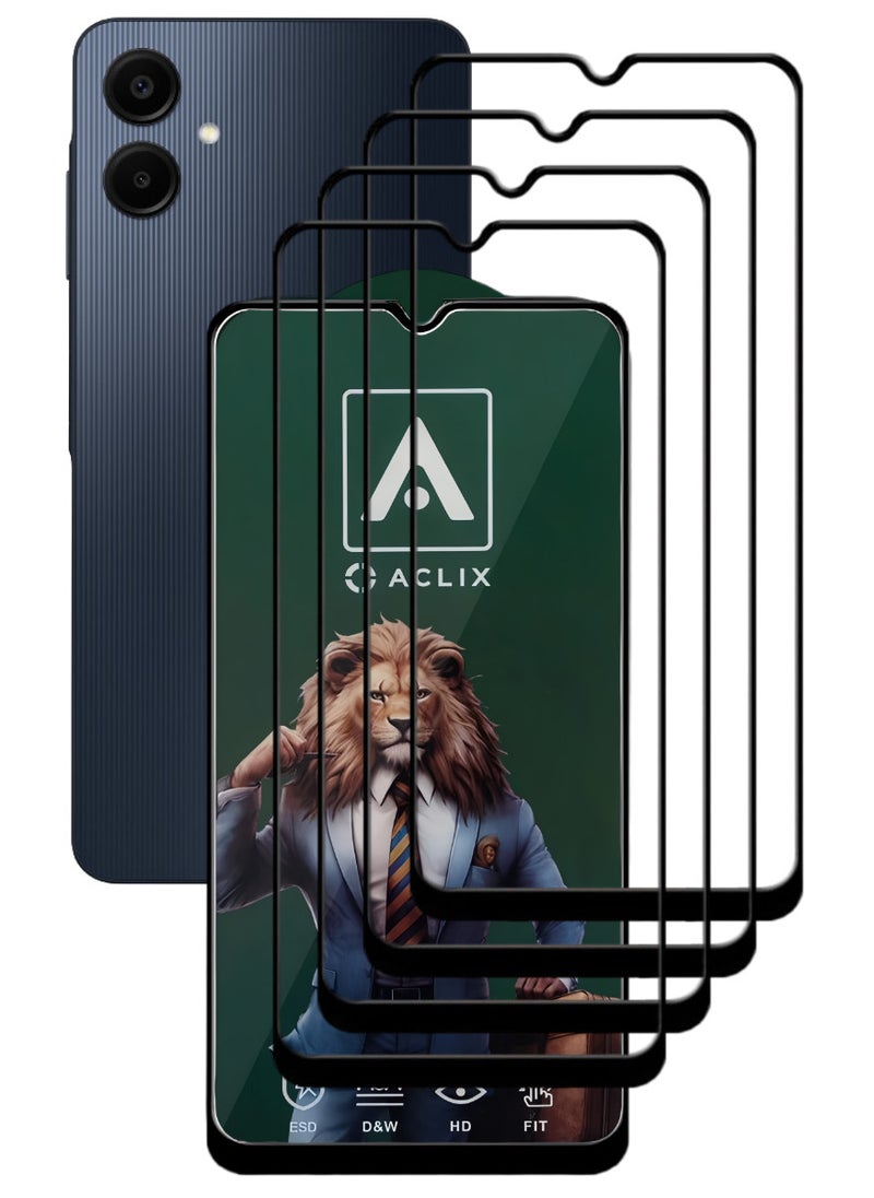 ACLIX 4 Pieces Antistatic ESD Dustproof Premium Quality High Definition Tempered Glass Screen Protector Designed For Samsung Galaxy A06 - Image 1