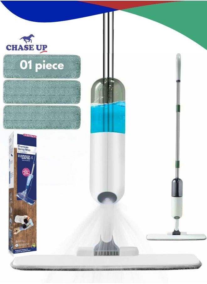 Chase Up Spray Mop for cleaning floor with Washable Microfiber Pads floor mop Cleaning Mop with 350ML Refillable Water Tank-Ceramic floor cleaner mop Floor Mop for Home Kitchen 