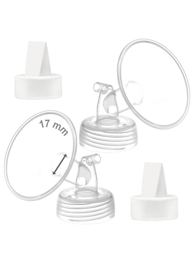 Maymom 17mm Flange and Duckbill Valve Compatible with Spectra S1 Spectra S2 Breastpump Not Original Spectra S2 Accessories Not Original Spectra Pump Parts Replace Spectra Duckbill Valve and Flange - Image 1