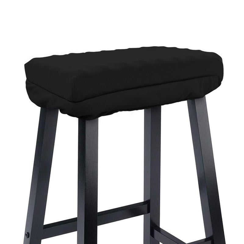 BAIBU baibu Non Slip Rectangle Bench Stool Cushion Kitchen Counter Stool Covers Saddle Stool Seat Cushions with Elasticized Edge  One Pad Only Black 18x95x15in 