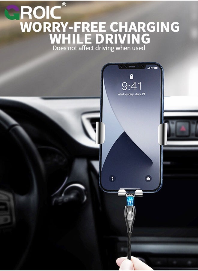 2M Magnetic USB-C to Lightning Charging Cable with a Tips, 15W Fast Charger USB Cable with i-Product Magnetic Connector Universal for Phone, Tablet