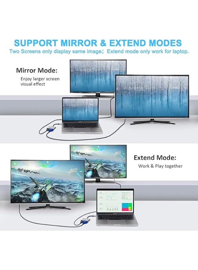 محول USB Type C إلى HDMI وVGA - عملي وجودة عالية يدعم 4K - سهل الاستخدام ومثالي للعروض الاحترافية والمنزل - Image 5