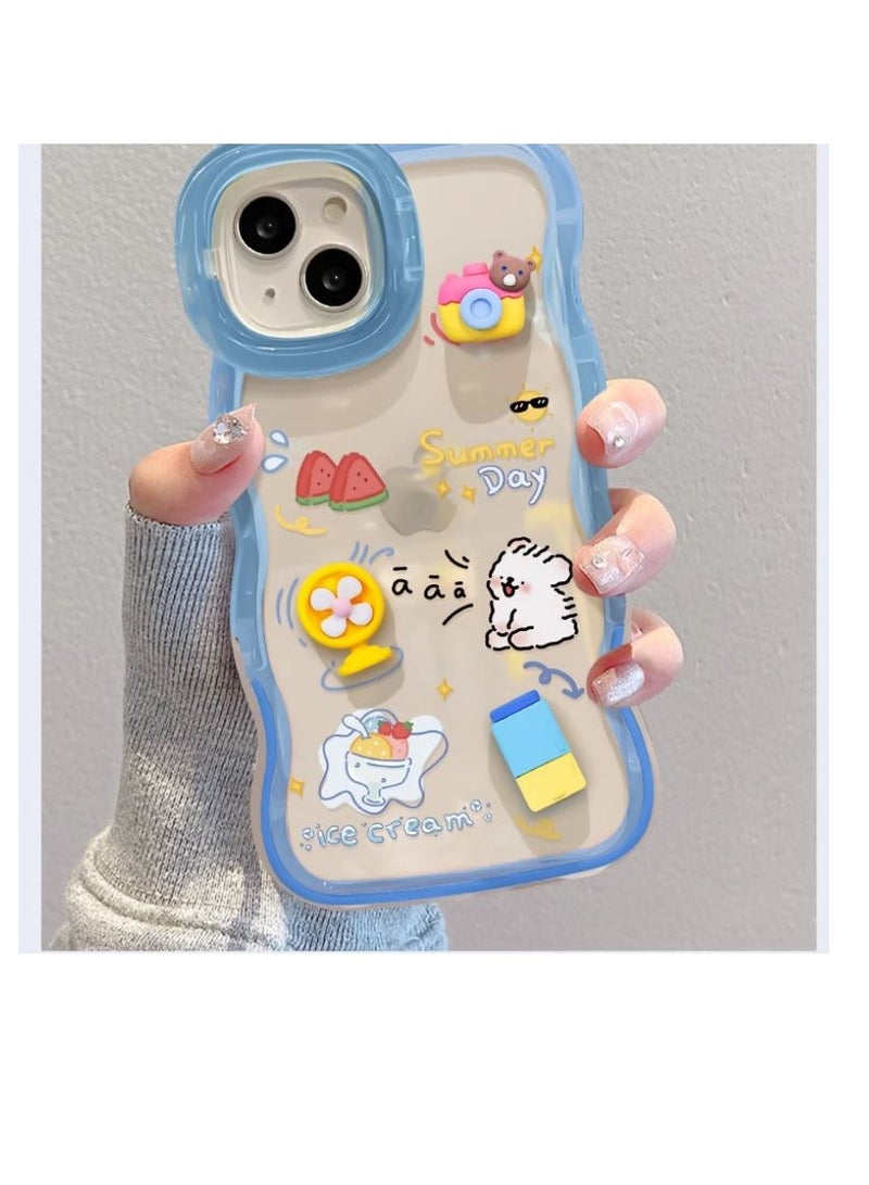 Mobile Phone Case Apple 13 pro max Protective Case Girls Anti-fall Watching Drama Stand Stand High-grade Cute Style  - Image 1