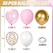 Froova Pink and Gold Balloons 12 Inch Light Baby Pink White and Gold Confetti Balloons for Girls Princess Birthday Baby Shower Bridal Shower Wedding Graduation Party Decoration - Image 4
