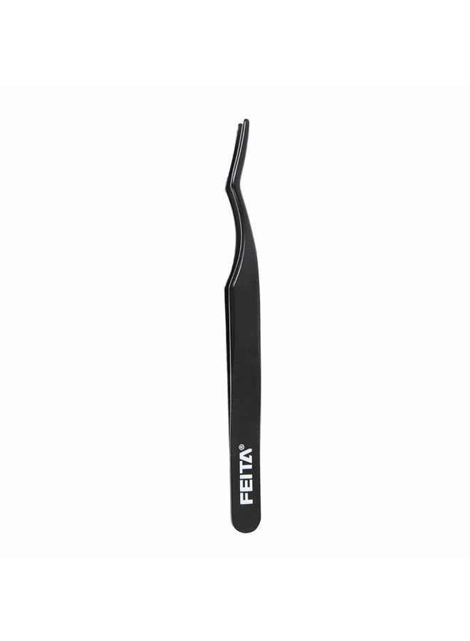 FEITA (Black) - False Eyelash Applicator - Professional Curved Eyelashes Extension Tweezer for Easy Lashes Application and Removal - Black - 1Pc - Image 5