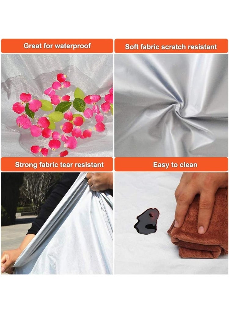 سناجل غطاء سيارة متعدد الطبقات مقاوم للماء للسيارات، حماية من جميع الأحوال الجوية، غطاء كامل خارجي مقاوم للرياح والرمال والمطر والأشعة فوق البنفسجية، أغطية سيارات مع باب بسحاب لحماية السيارة - Image 2