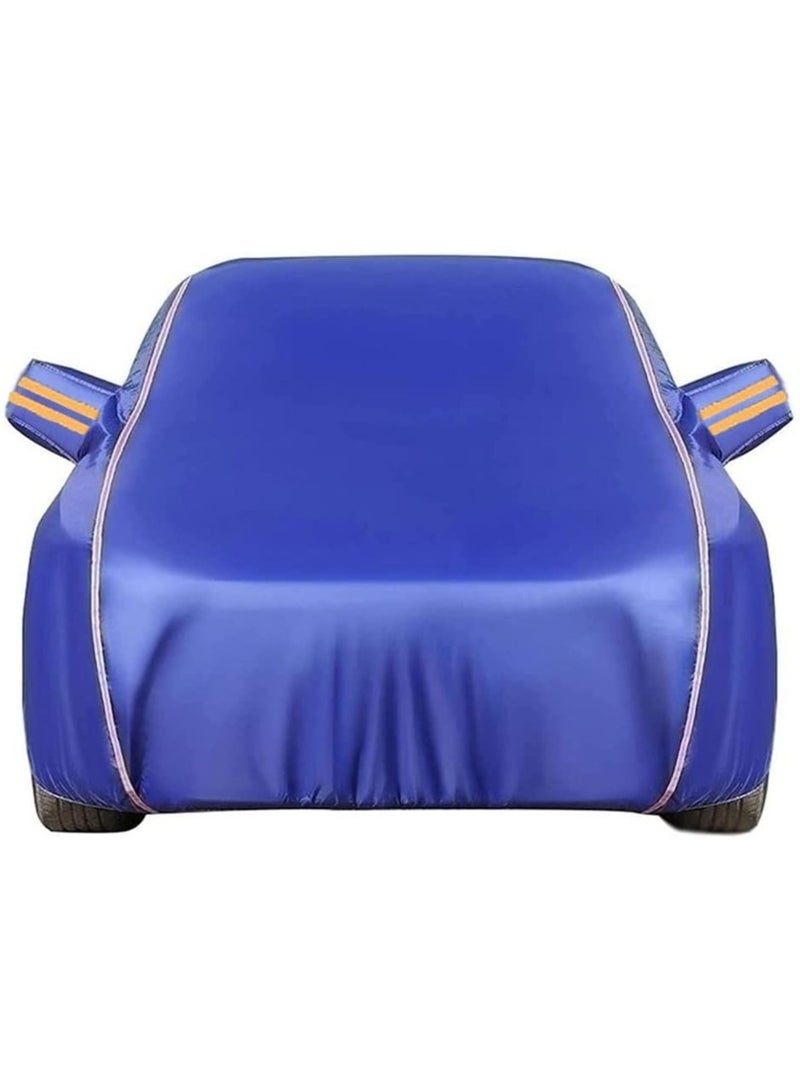 سناجل غطاء سيارة متعدد الطبقات مقاوم للماء للسيارات، حماية من جميع الأحوال الجوية، غطاء كامل خارجي مقاوم للرياح والرمال والمطر والأشعة فوق البنفسجية، أغطية سيارات مع باب بسحاب لحماية السيارة - Image 1