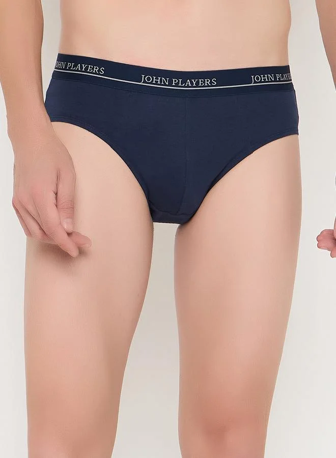 John Players Pack of 2 - Multi-Color Logo Print Cotton Brief