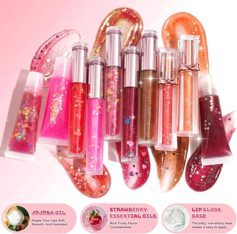 Jcoos Diy Lip Gloss Kit, Lip Gloss Making Kit, LipGloss Making Kit Make Your Own Lip Gloss Making Supplies, Shimmery LipGloss Base, Empty Tubes, Jojoba Oil, Women Teen Girl Gifts Trendy Stuff - Image 4