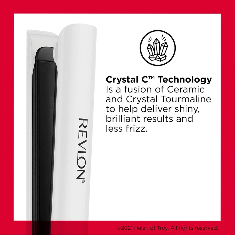 REVLON Crystal C + Ceramic Digital Hair Flat Iron | Long-Lasting Shine and Less Frizz, (1 in) - Image 2