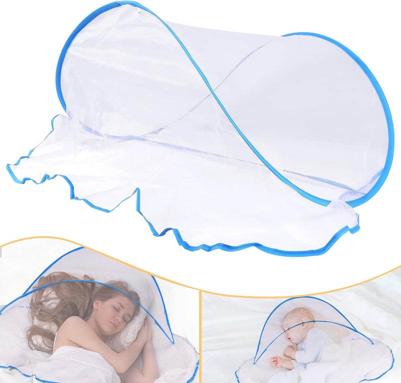 jixsloft Portable Mosquito Net Tent, Folding Mosquito Head Net, Pop Up Mosquito Tent Netting for Bedding Camping Traveling Patio (1 Pack) - Image 1