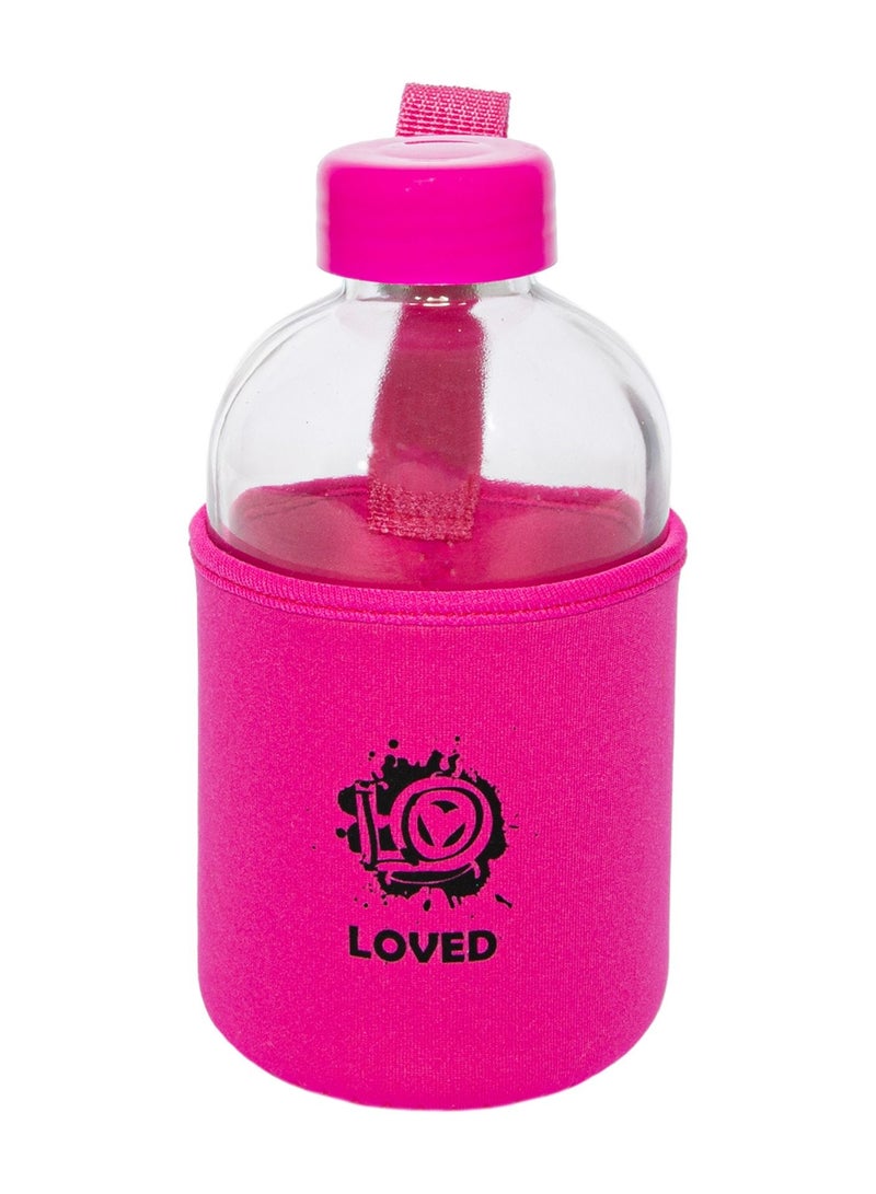 Biggdesign Moods Up Loved Neoprene Covered Glass Flask 600ml - Image 1
