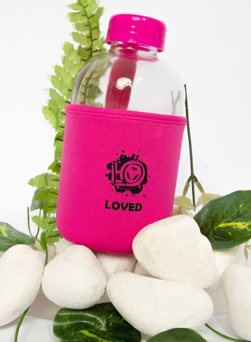 Biggdesign Moods Up Loved Neoprene Covered Glass Flask 600ml - Image 3