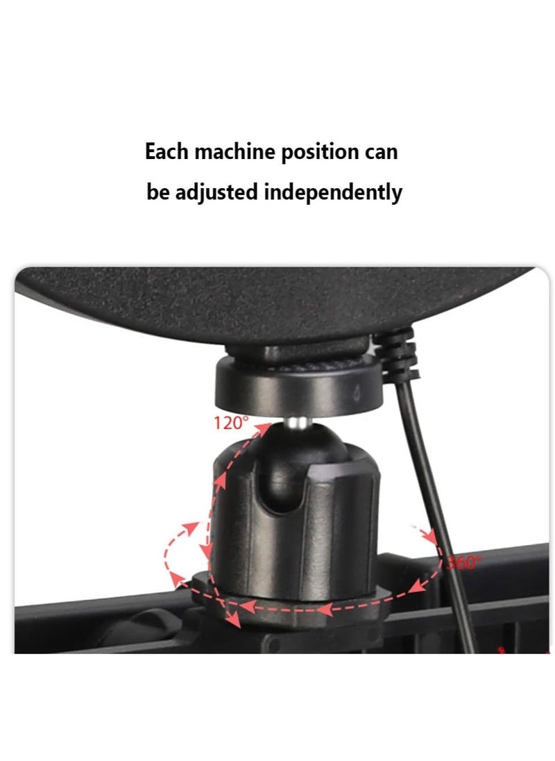 LED Ring Light Dimmable LED Desktop Fill Light 3 Colors Modes with 2/3 Phone Holders Curved Lampshade Design Eye Protection Without Glare for Live Stream Makeup (Color : A)