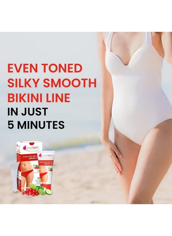 everteen Silky Bikini Line Hair Remover Creme With Cranberry And Cucumber 1 Pack (50 G)  - Image 3