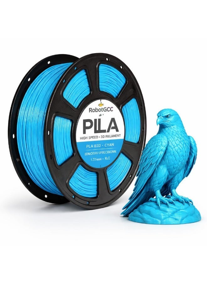 RobotGCC PLA Cyan 3D Printer Filament 1.75mm 1KG, Smooth Extrusion, Low Warping, Strong Layer Adhesion, Easy-to-Print Material for FDM 3D Printers, Models and Prototypes - Image 2