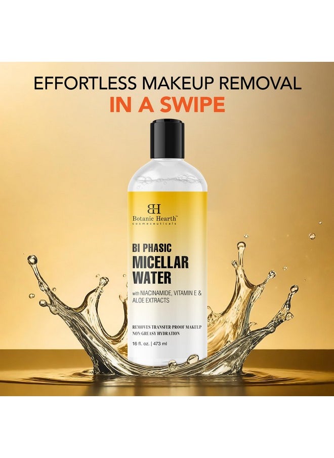 Botanic Hearth Botanic Hearth Bi-Phasic Micellar Water 16 fl oz - Gently Cleanses, Makeup Remover with Dual-Phase Formula, Suitable for All Skin Types  - Image 4