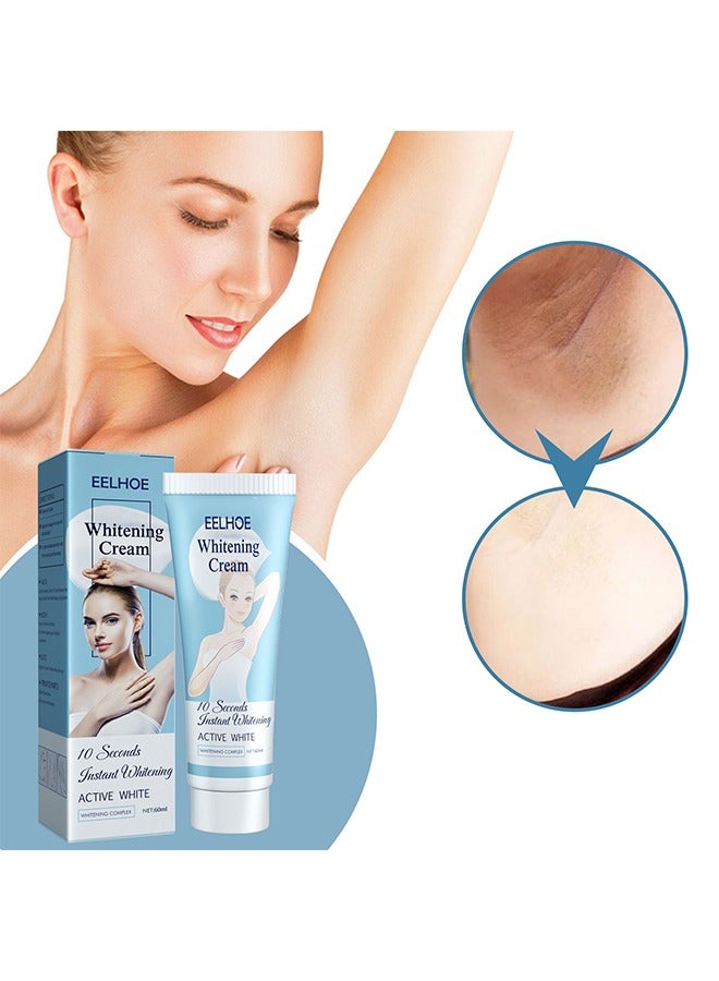 EELHOE Whitening Body Armpit Whitening Cream Legs Knees Private Parts Skin Whitening Cream, Body Skin Lightening Bleaching Cream for Moisturizing Body Lotion Brightening - Image 1