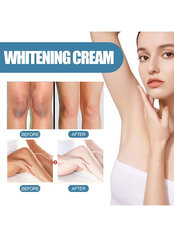 EELHOE Whitening Body Armpit Whitening Cream Legs Knees Private Parts Skin Whitening Cream, Body Skin Lightening Bleaching Cream for Moisturizing Body Lotion Brightening - Image 2
