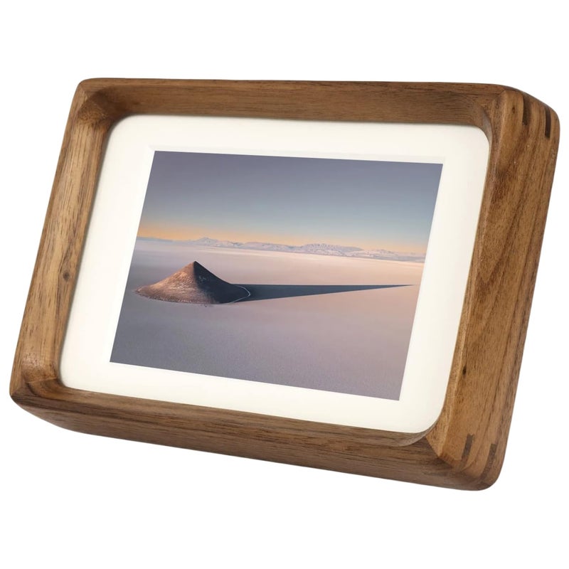 Zibrelte Natural Wood 3x4 Picture Frame  Display 2x3 Picture with Mat or 3x4 Without Mat  Made of Real Walnut Wood Covered by Plexiglass for Tabletop Display and Wall Hanging 3x4 Photo Frame - Image 2