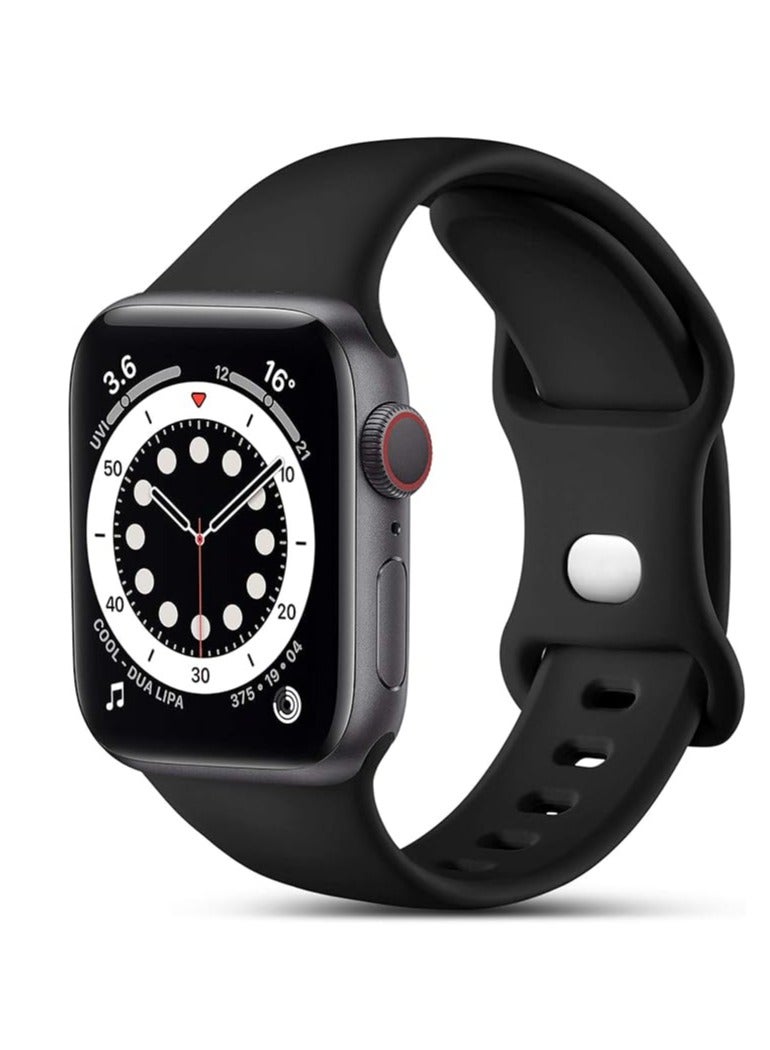 Compatible with Apple Watch Strap 38mm 40mm 41mm, Soft Silicone Sport Band Replacement Straps Compatible with iWatch SE Series 10 9 8 7 6 5 4 3 2 1 for Women Men - Image 1