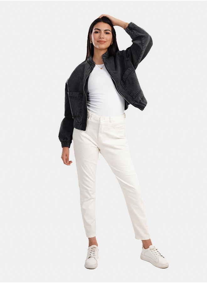 Clue - Bomber Denim Jacket - Image 1