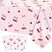 Caisehabu 3pcs Cherry Birthday Decorations Tablecloths Large Size Cherry and Bows Birthday Decorations Table Cloth for Cherries Themed Party 54 x 108 Inch - Image 3