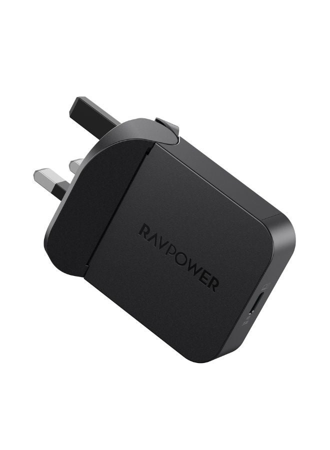 PD Pioneer 35W 1-Port Wall Charger, GaN 5.0, Foldable Compact Design, iSmart Technology, Multi-Protection, Super Slim, Compatible with iPad, iPhone, MacBook, PC1082 Black
