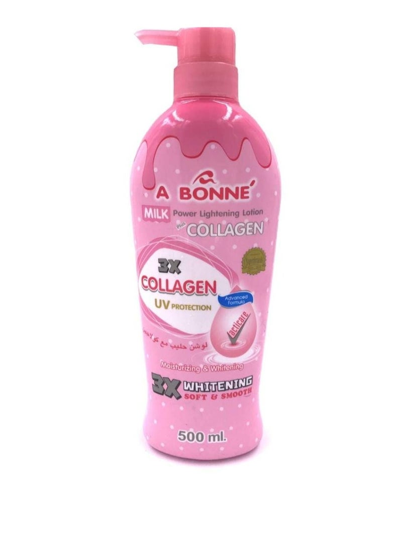 إيه بون لوشن تفتيح البشرة بالكولاجين من أ بون ميراكل ميلك باور، 500 مل، لبشرة ناعمة