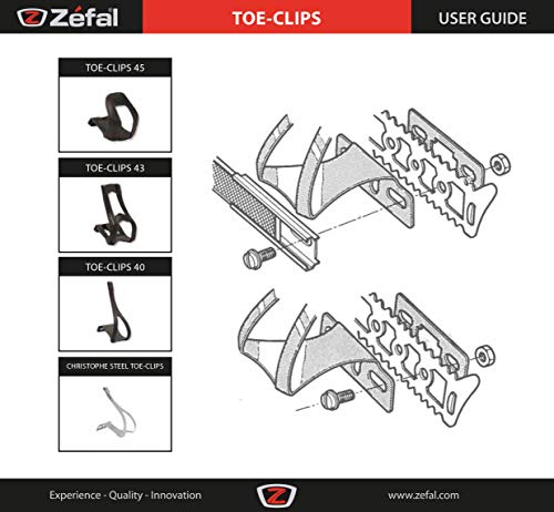 Zefal "Cristophe Mountain Bicycle Half Toe Clips, S/M , Black - Image 2