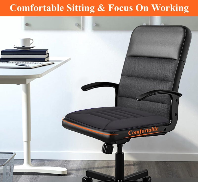 kingphenix Car Seat Cushion with 1.2inch Comfort Memory Foam, Seat Cushion for Car and Office Chair (Black) - Image 3