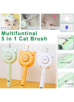 5 in 1 Cuddles And Meow Cat Brush with Release Button Cat Comb - Pet Hair Cleaner Brush for Cats and Dogs, Pet Grooming Self Cleaning Brush for Shedding Long Haired & Short Haired Cats (Green) - pzsku/ZF2AAAB6E425F5CC3FCD8Z/45/_/1722564105/29e8e547-a22e-4b16-9ff5-4db6e6e80899