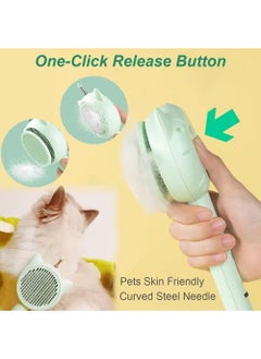 5 in 1 Cuddles And Meow Cat Brush with Release Button Cat Comb - Pet Hair Cleaner Brush for Cats and Dogs, Pet Grooming Self Cleaning Brush for Shedding Long Haired & Short Haired Cats (Green) - pzsku/ZF2AAAB6E425F5CC3FCD8Z/45/_/1722564105/c5bf3e6a-791c-49e7-9e11-0191fad37a8c