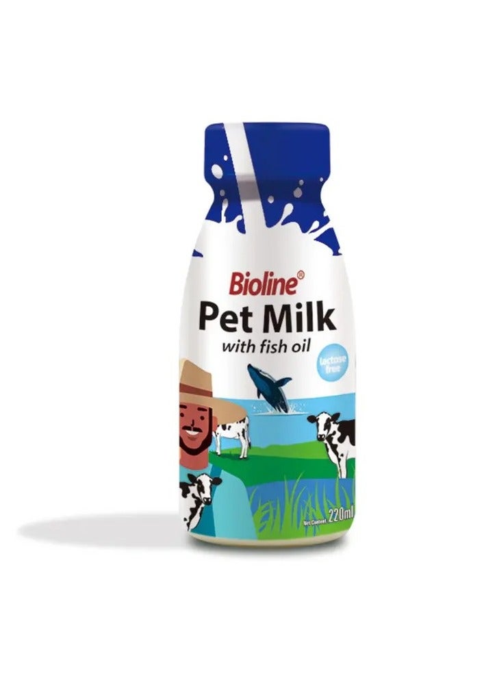 بايولاين حليب الحيوانات الأليفة مع زيت السمك للقطط والكلاب 220 مل × 6 قطع - Image 2