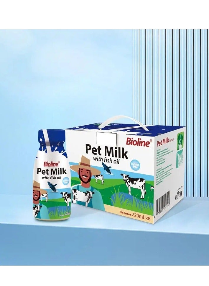بايولاين حليب الحيوانات الأليفة مع زيت السمك للقطط والكلاب 220 مل × 6 قطع - Image 4