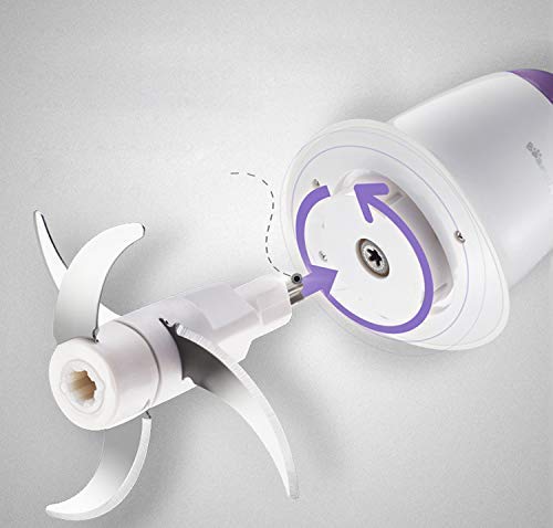 JELLEX Meat Grinder 2 Speed Mode 4 Stainless Steel Blades Acrylic Bowl 2L Big Capacity 300W Egg Beater for Kitchen Meat Vegetables Onion Fruit Nuts Blender Multicolour - Image 4