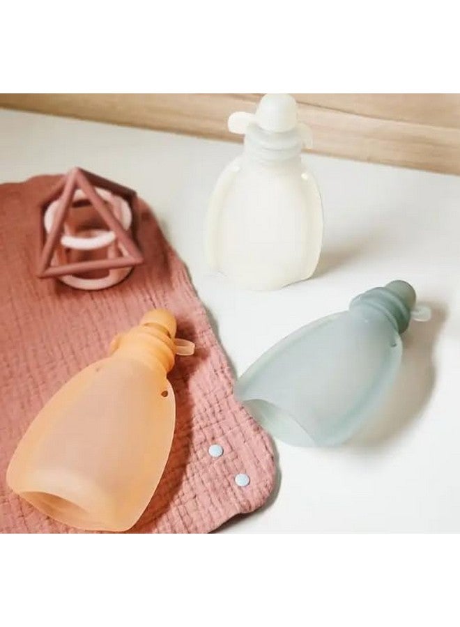 Silicone Reusable Feeding Pouch for Baby and Toddler 4 oz 120 mL BPA Free Squeeze Pack Container  - Image 2